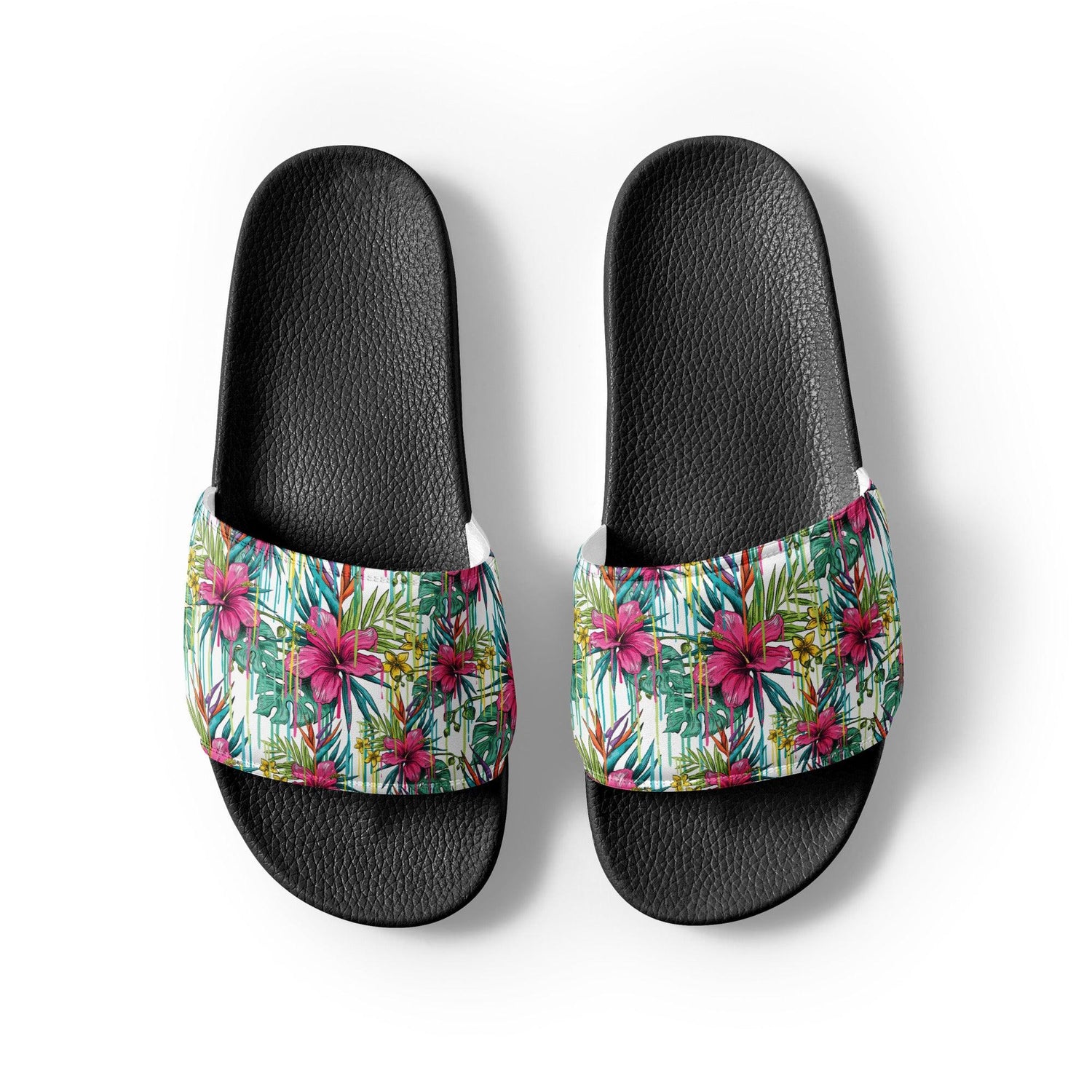 Tropical Garden Men’s Slides - MessyBunFun.com