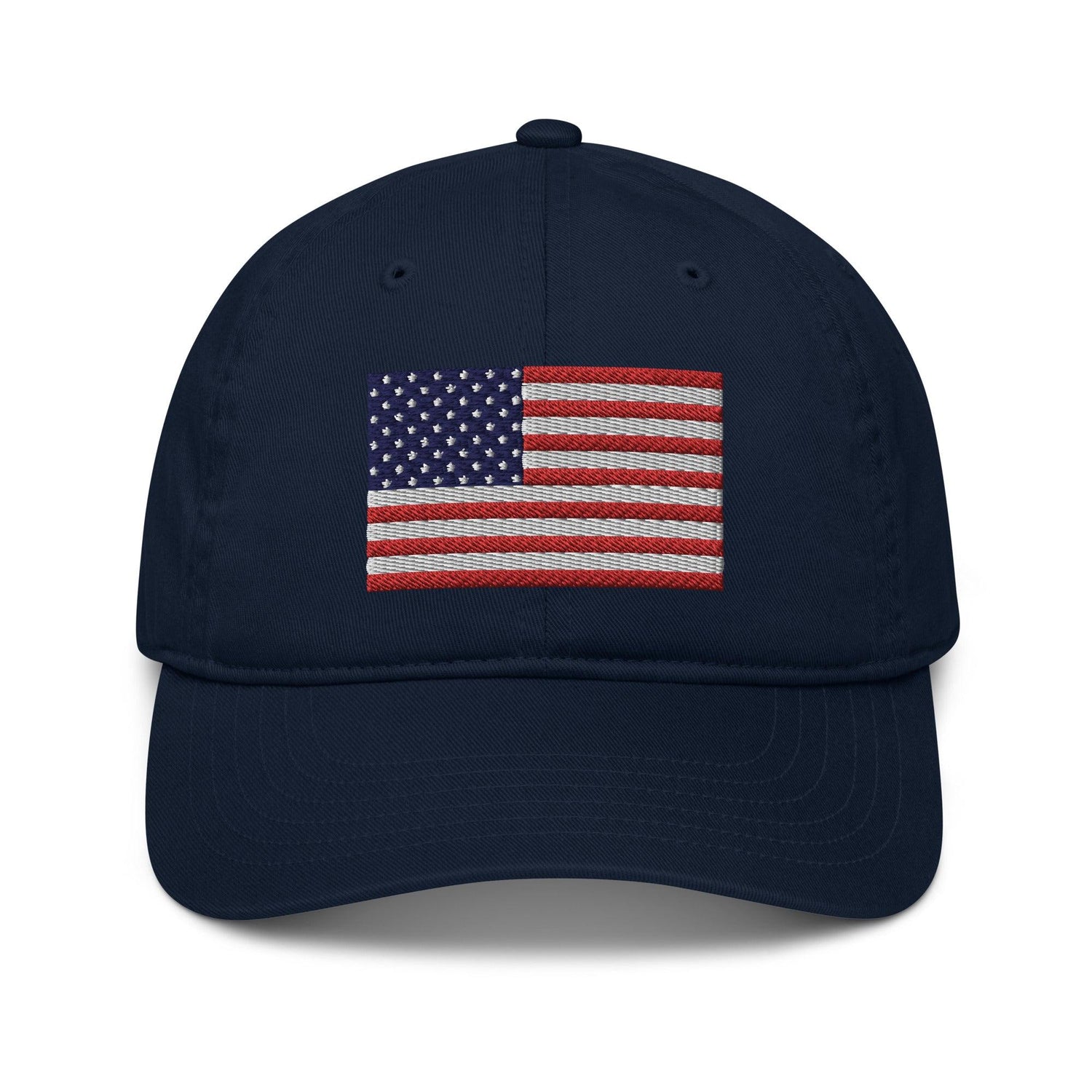 Embroidery American Flag Organic dad hat