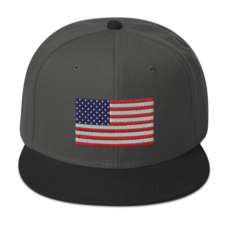 USA Flag Flatbill Snapback Hat