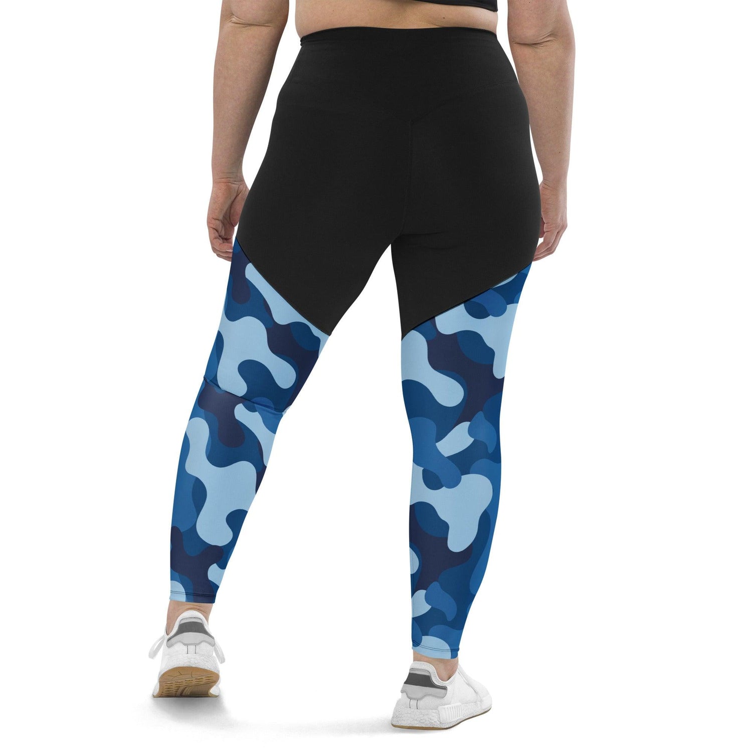 Blue Camo Sports Leggings