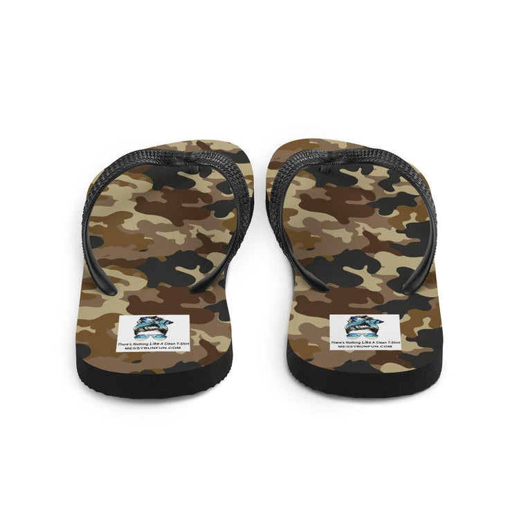 Brown Camo Flip-Flops