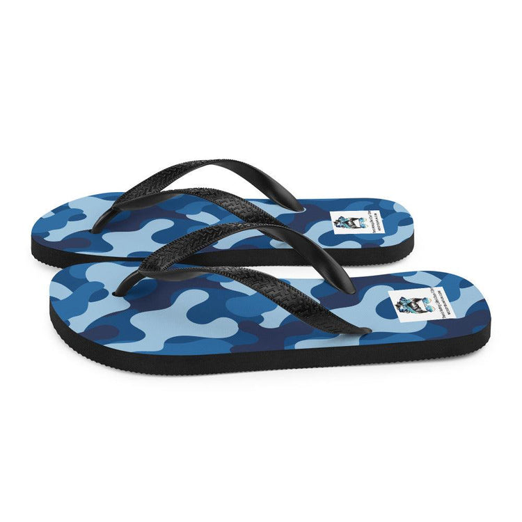 Blue Camo Flip-Flops