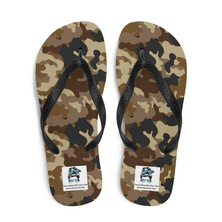 Brown Camo Flip-Flops