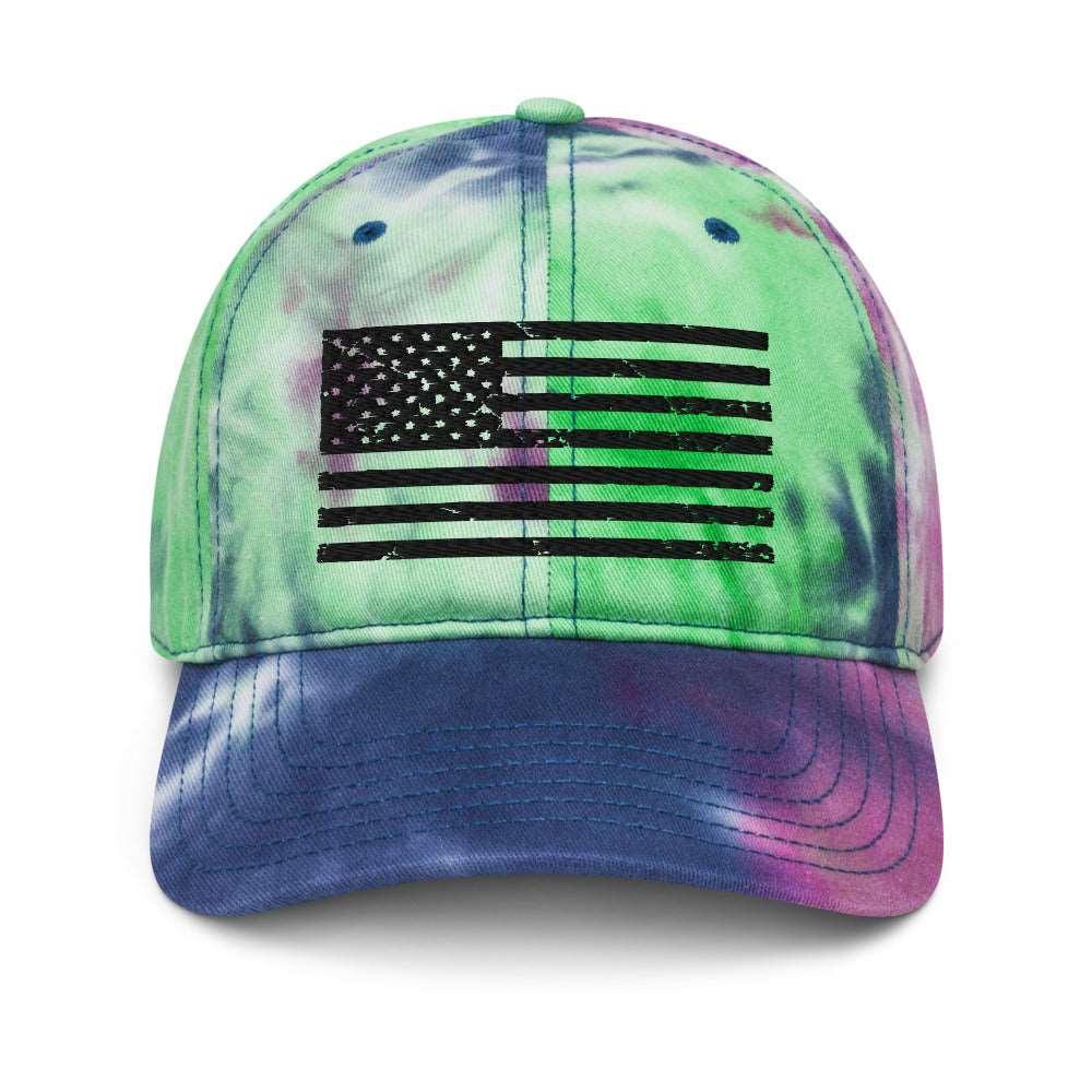 American Flag Tie-Dye Black USA Hat | Sportsman SP400