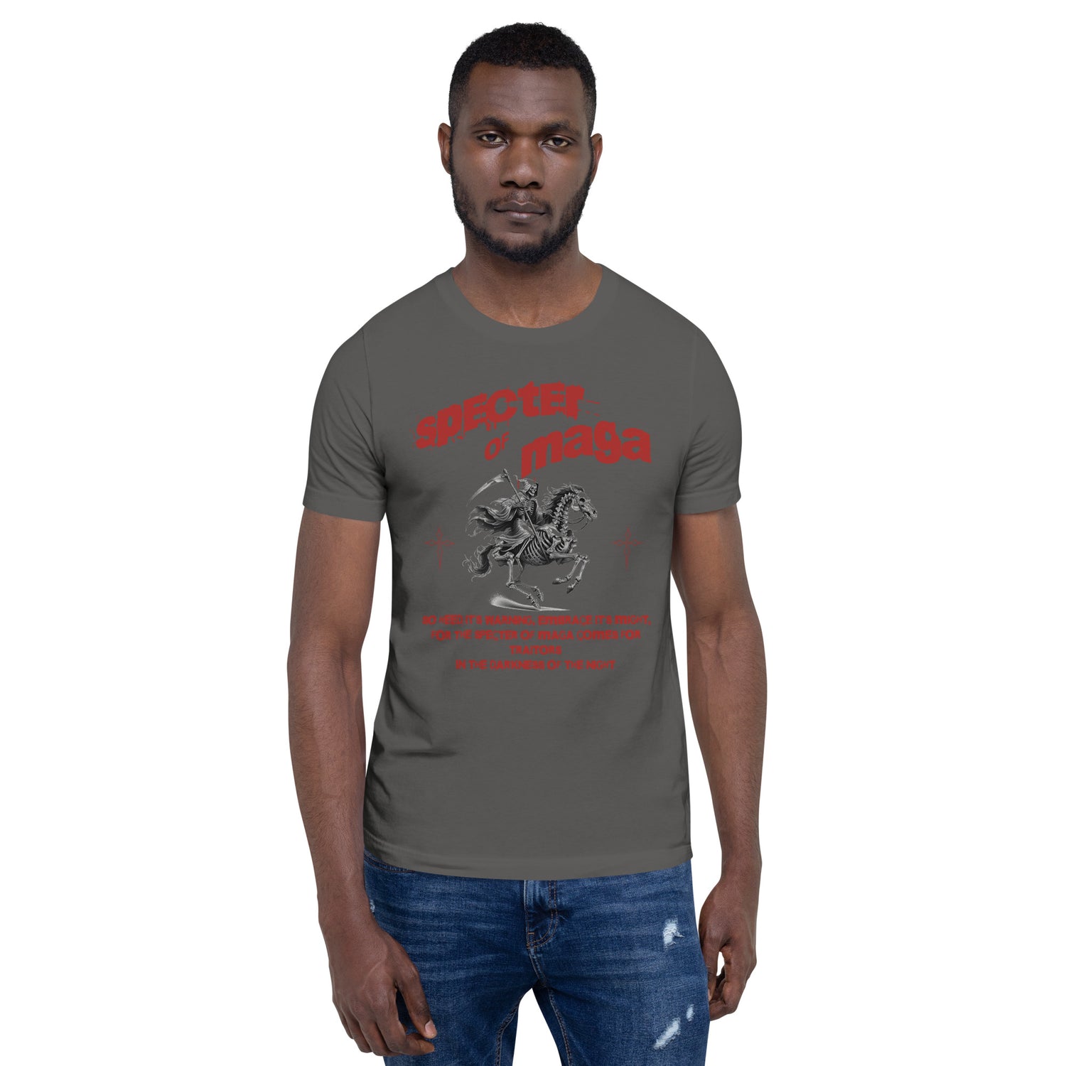 Specter of MAGA Unisex T-shirt - MessyBunFun - Your Destination for Stylish Unisex Clothing, Tops and bottoms - MessyBunFun.com