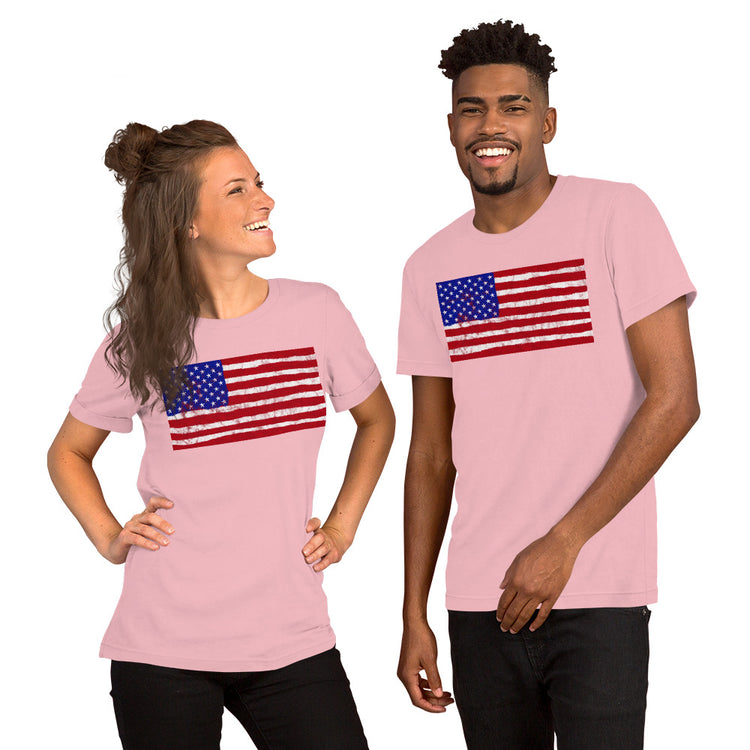 Spray Paint American Flag Unisex T-shirt - MessyBunFun - Your Destination for Stylish Unisex Clothing, Tops and bottoms - MessyBunFun.com