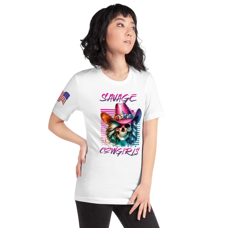 Savage Cowgirl Unisex T-shirt - MessyBunFun - Your Destination for Stylish Unisex Clothing, Tops and bottoms - MessyBunFun.com