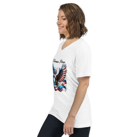 Warroom Posse Unisex Short Sleeve V-Neck T-Shirt - MessyBunFun - Your Destination for Stylish Unisex Clothing, Tops and bottoms - MessyBunFun.com