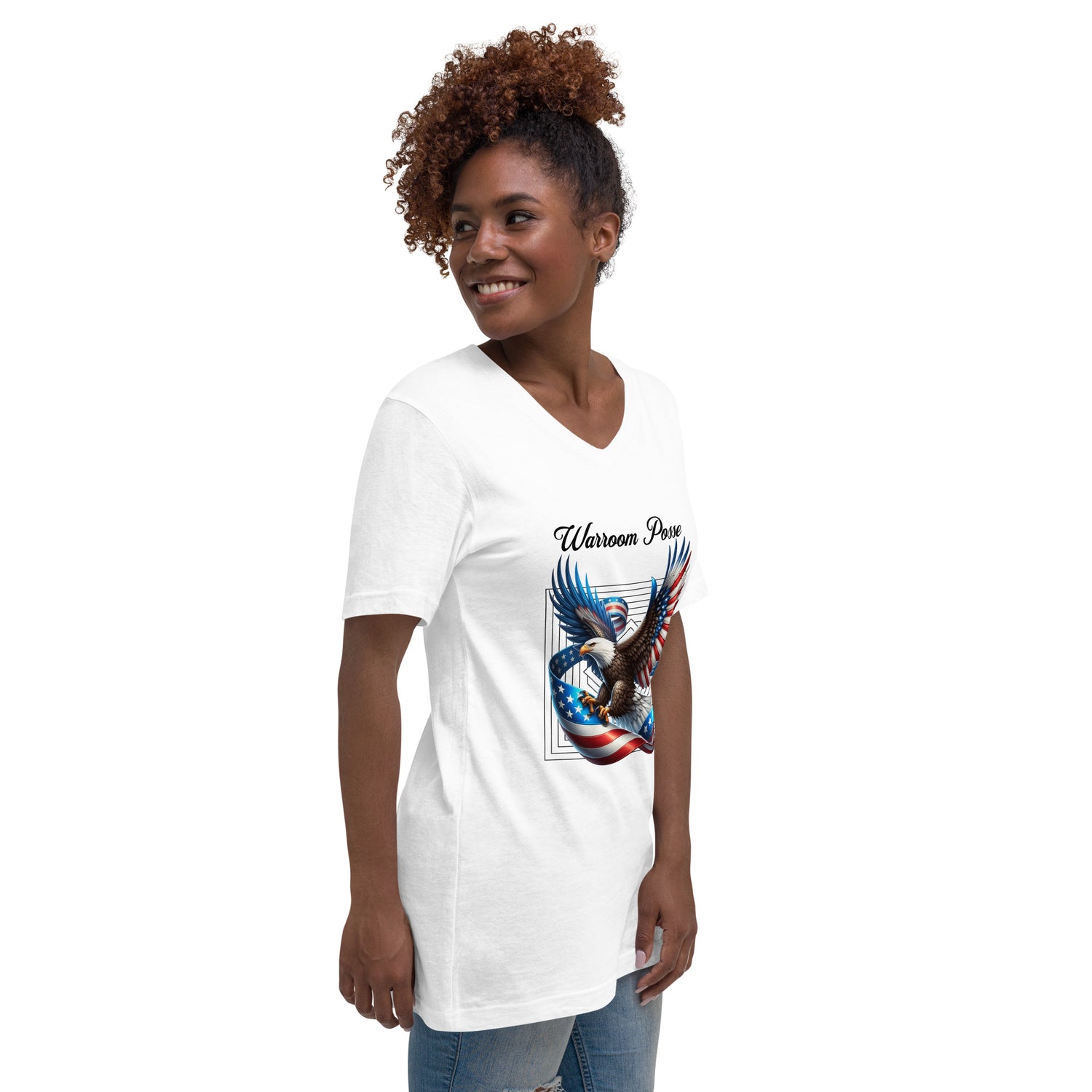 Warroom Posse Unisex Short Sleeve V-Neck T-Shirt - MessyBunFun - Your Destination for Stylish Unisex Clothing, Tops and bottoms - MessyBunFun.com