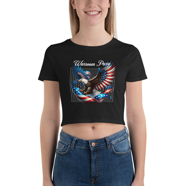 Warroom Posse Women’s Crop T-shirt - MessyBunFun - Your Destination for Stylish Unisex Clothing, Tops and bottoms - MessyBunFun.com