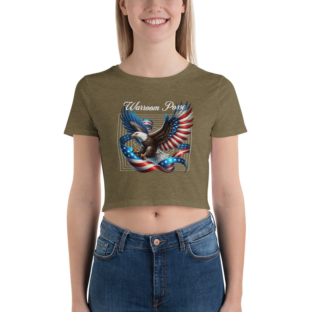 Warroom Posse Women’s Crop T-shirt - MessyBunFun - Your Destination for Stylish Unisex Clothing, Tops and bottoms - MessyBunFun.com