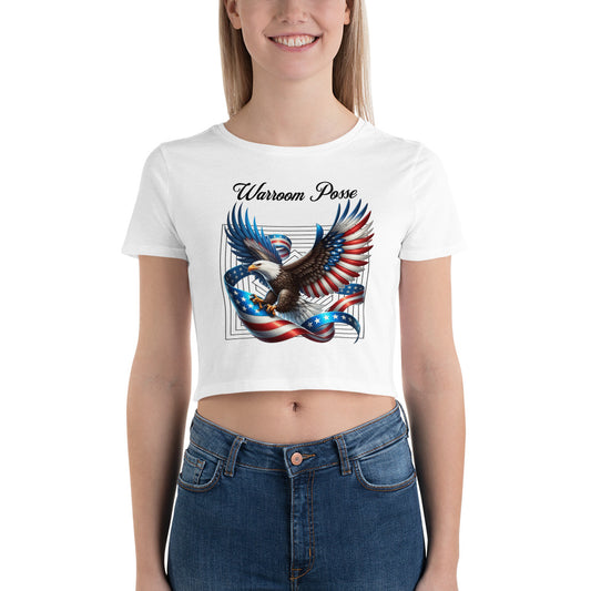 Warroom Posse Women’s Crop T-shirt - MessyBunFun - Your Destination for Stylish Unisex Clothing, Tops and bottoms - MessyBunFun.com