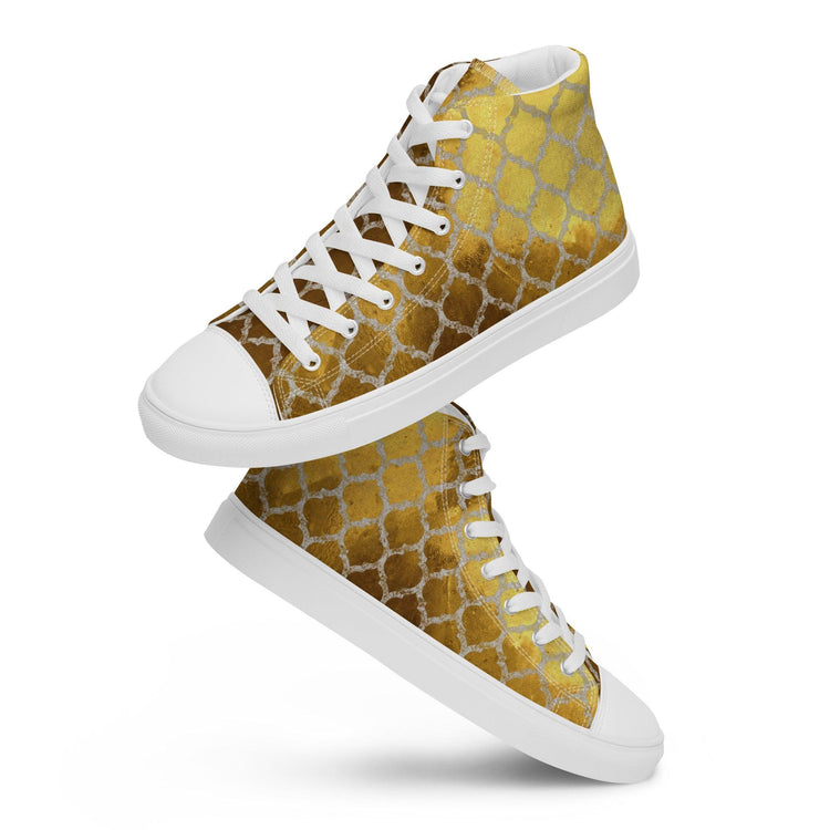 Gold Morocco Women’s High Top Canvas Shoes