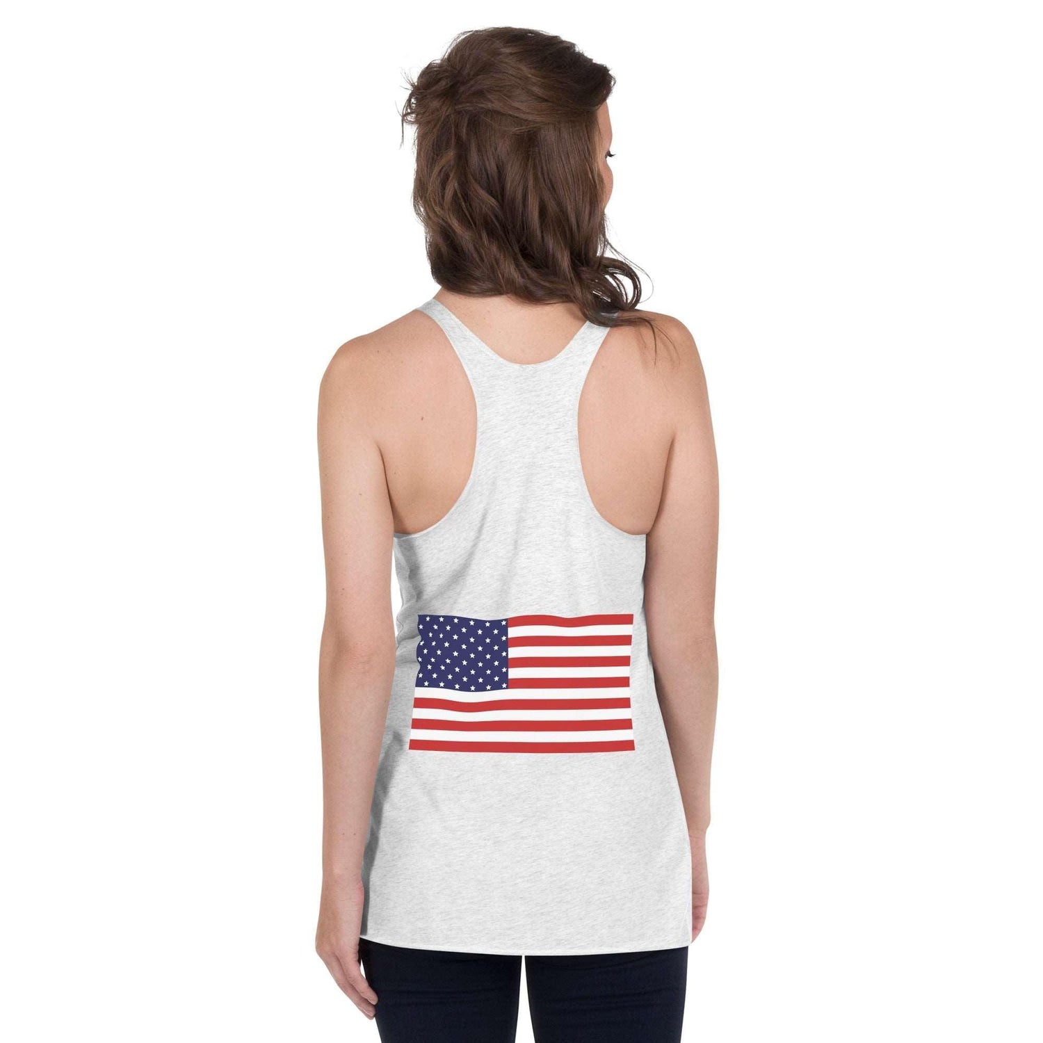 American Flag Women's Racerback Tank