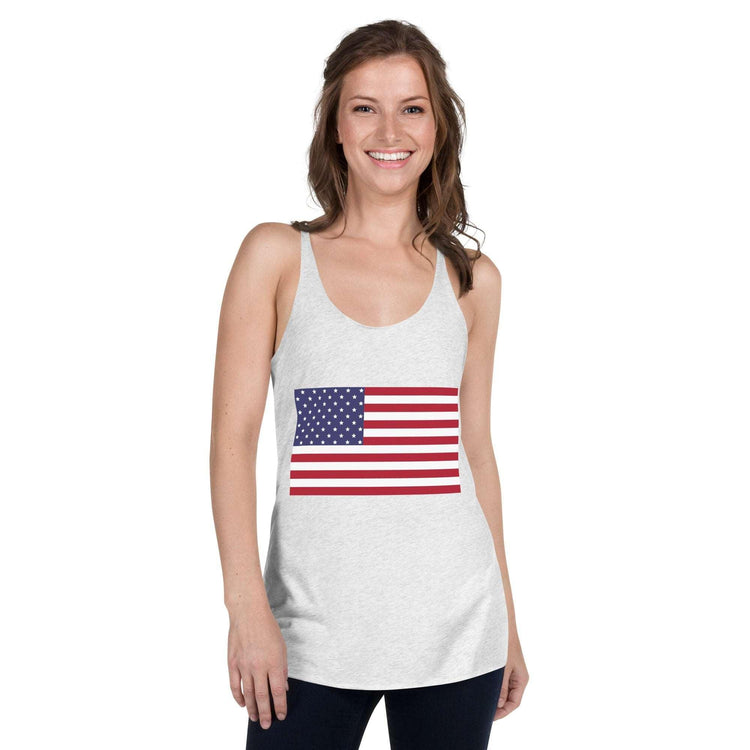 American Flag Women's Racerback Tank