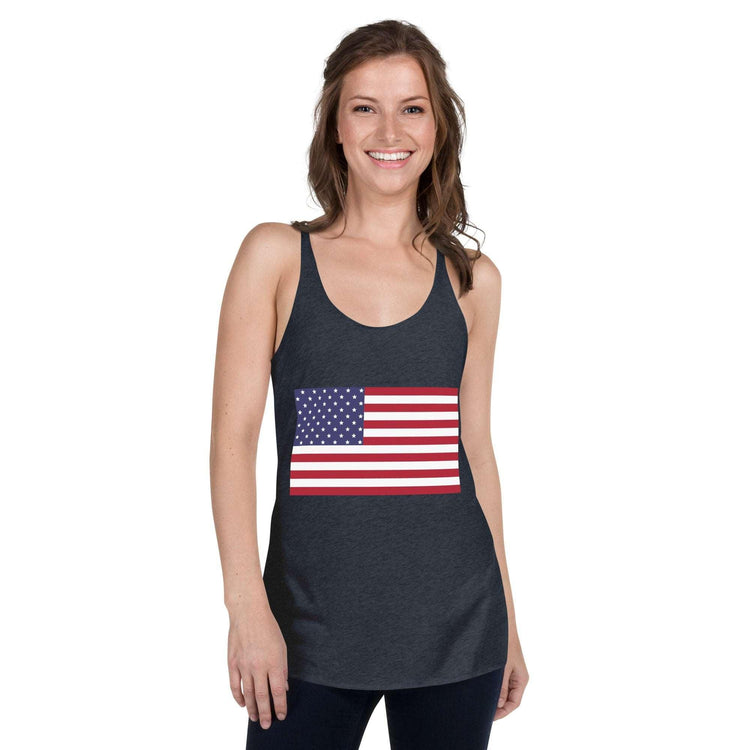 American Flag Women's Racerback Tank