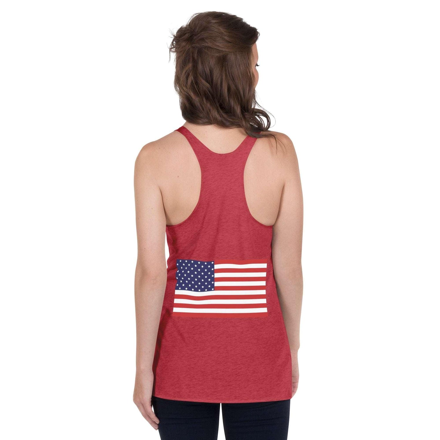 American Flag Women's Racerback Tank