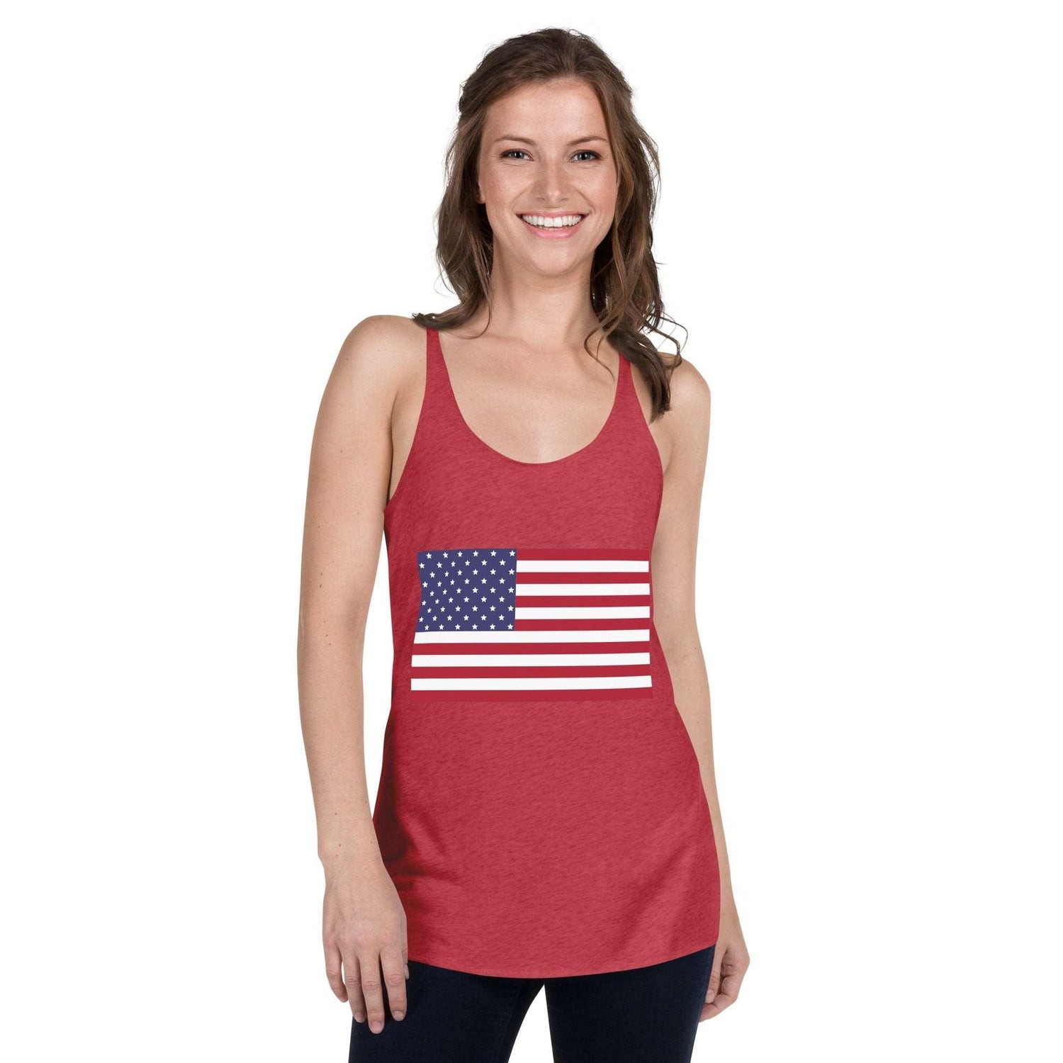 American Flag Women's Racerback Tank