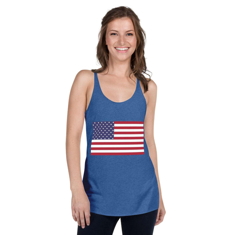 American Flag Women's Racerback Tank