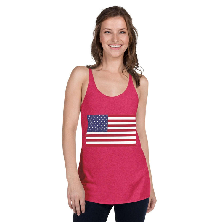 American Flag Women's Racerback Tank