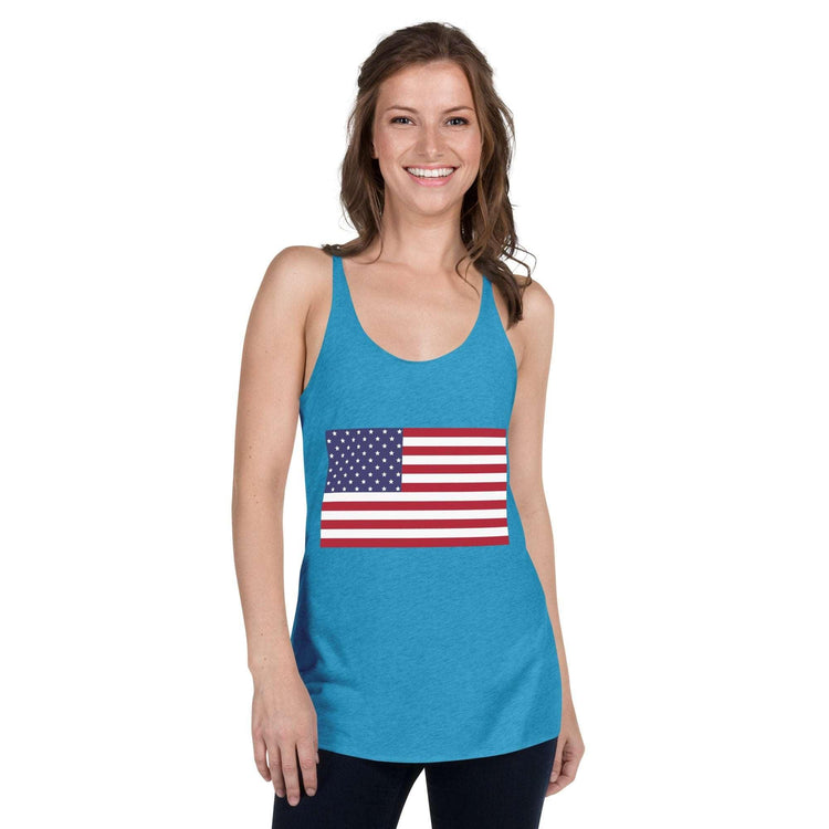 American Flag Women's Racerback Tank