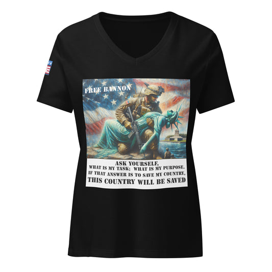 Save America Women’s Relaxed V-neck T-shirt