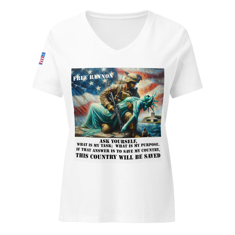 Save America Women’s Relaxed V-neck T-shirt