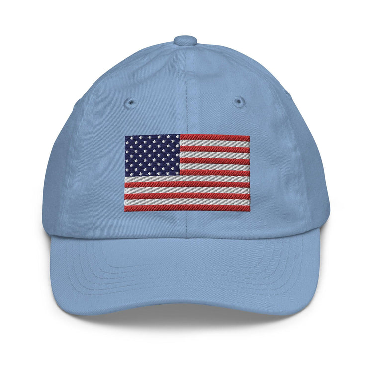 Embroidery American Flag Youth baseball cap