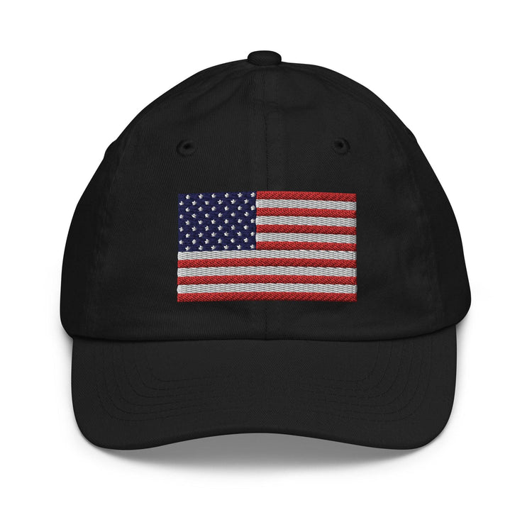 Embroidery American Flag Youth baseball cap