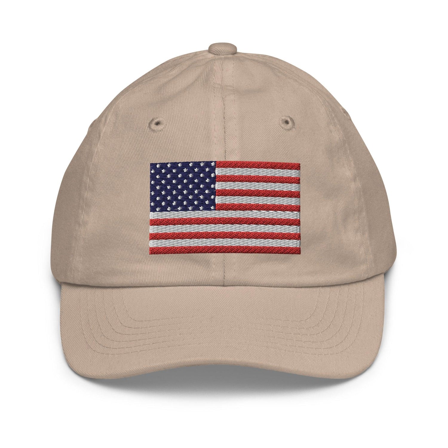Embroidered American Flag Youth Baseball Hat