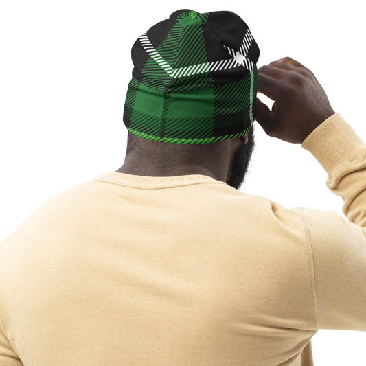 Green Buffalo Plaid Beanie