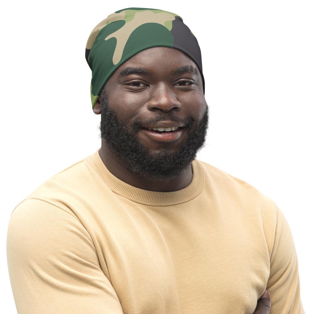 Green and light Brown Camo Beanie