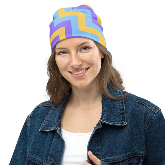 Multi Zigzag Beanie