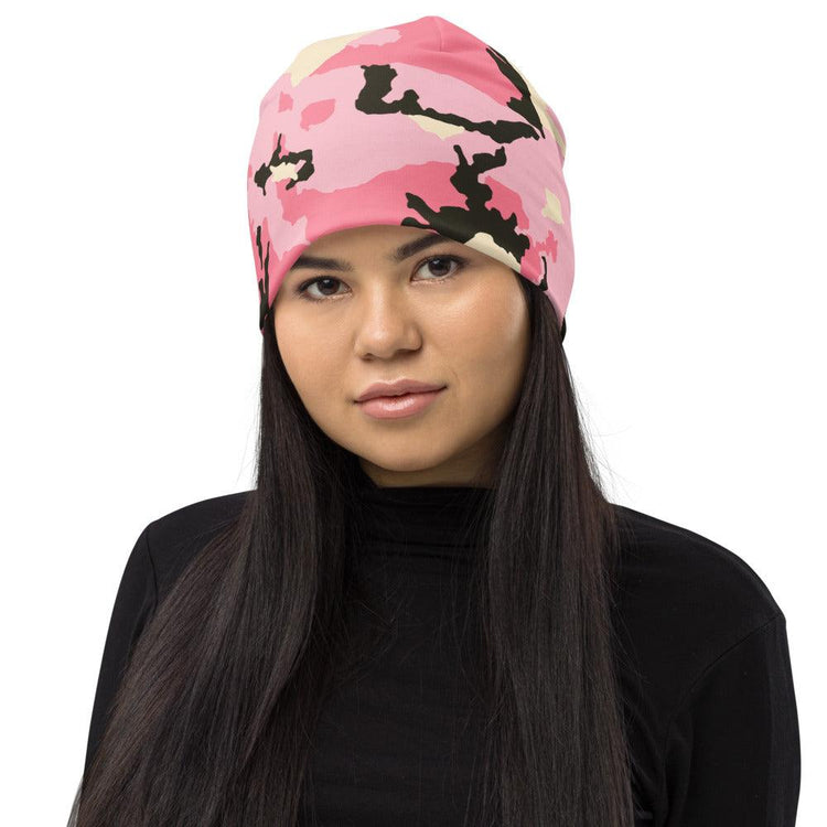 Pink and Black Camo Beanie
