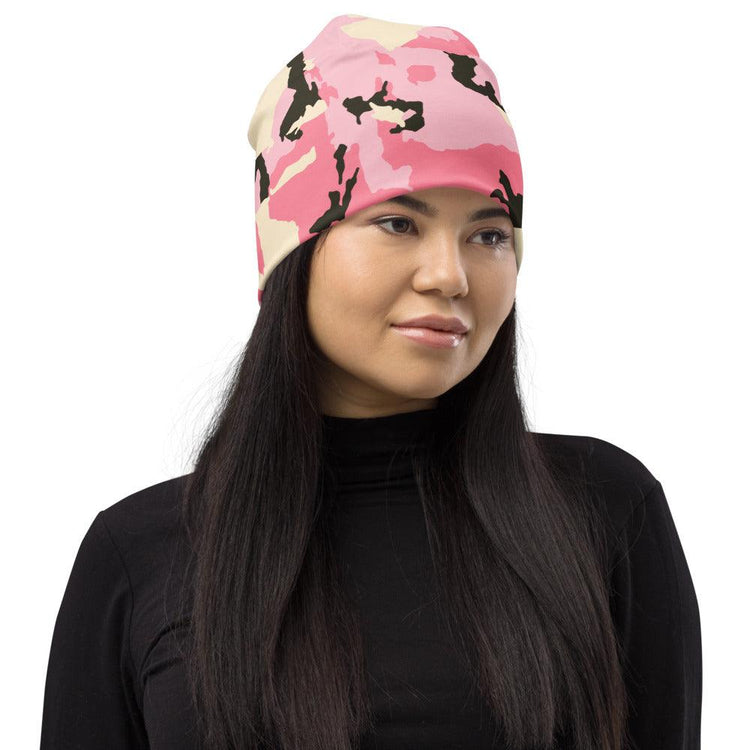Pink and Black Camo Beanie