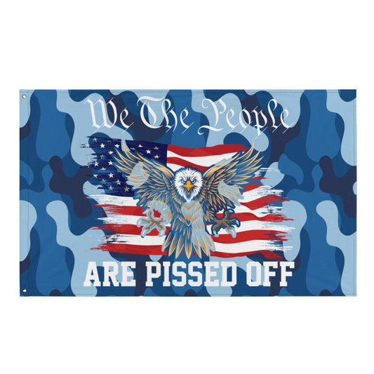We the People Are Pissed Off Camo Flag
