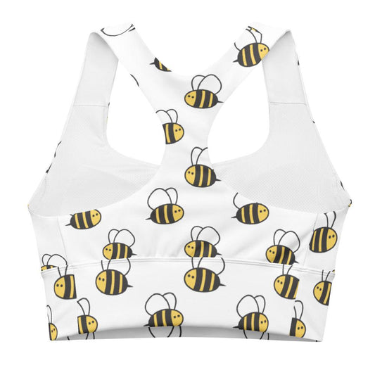 Bees on the Way Longline Sports Bra