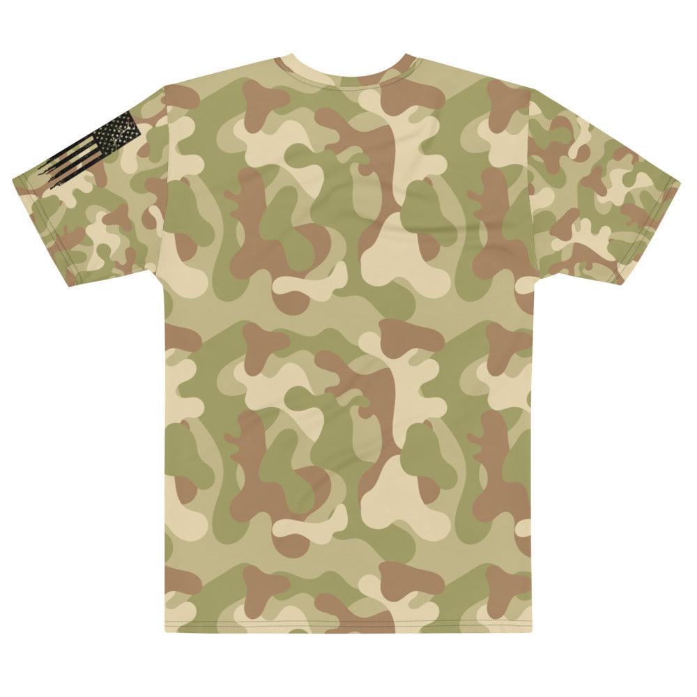 Flag on Sleeve Camo Men's T-shirt - MessyBunFun - Your Destination for Stylish Unisex Clothing, Tops and bottoms - MessyBunFun.com