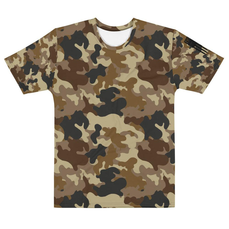 Brown and Black Camo Men's T-shirt - MessyBunFun - Your Destination for Stylish Unisex Clothing, Tops and bottoms - MessyBunFun.com