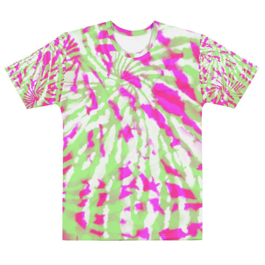 Pink and White Tie-Dye Men's T-shirt