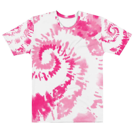 Pink White Tie-Dye Men's T-Shirt