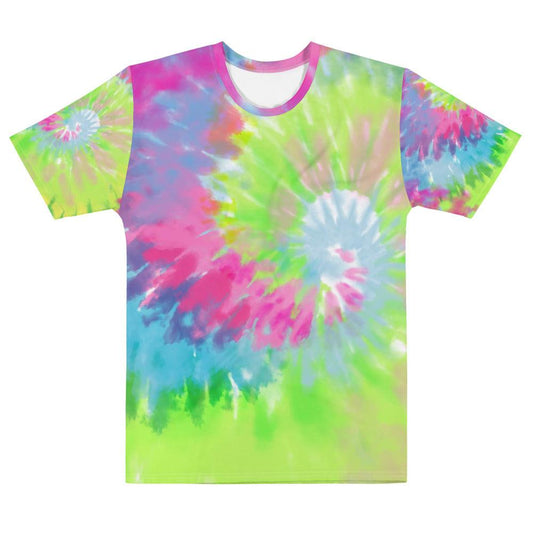Green and Pink Tie-Dye Men's T-Shirt
