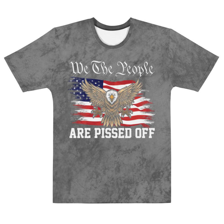 Gray We The People Are Pissed Men's T-shirt