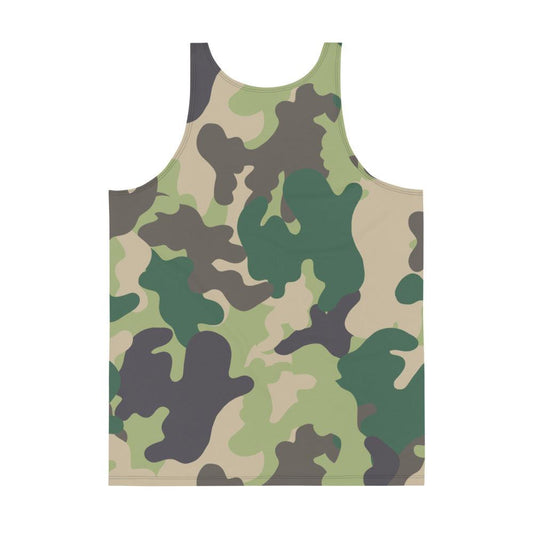 Green Tan Camo with Flag Unisex Tank Top - MessyBunFun - Your Destination for Stylish Unisex Clothing, Tops and bottoms - MessyBunFun.com