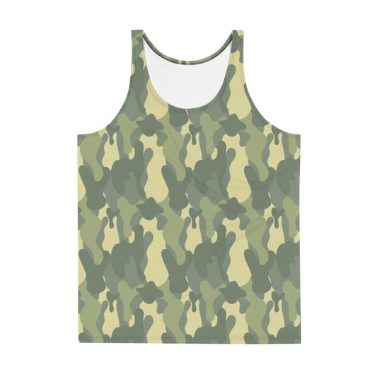 Green Camo Unisex Tank Top - MessyBunFun - Your Destination for Stylish Unisex Clothing, Tops and bottoms - MessyBunFun.com