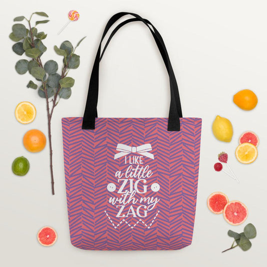 I Like A Little Zig with My Zag Tote Bag