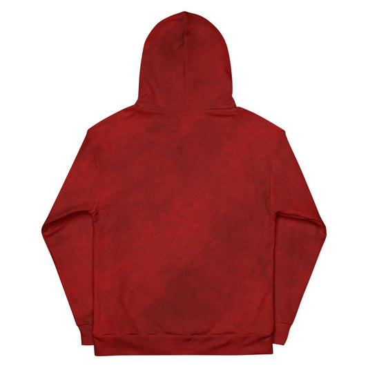 Red Leather Print Unisex Hoodie
