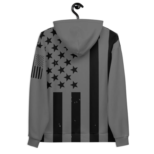 Black Flag on Grey Unisex Hoodie