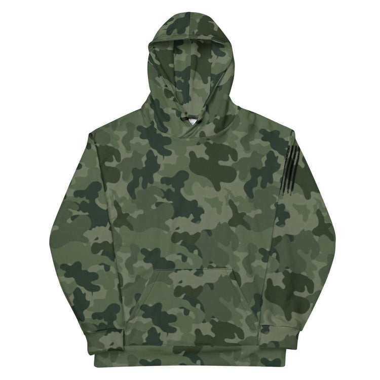 Dark Green Camo Hoodie - MessyBunFun - Your Destination for Stylish Unisex Clothing, Tops and bottoms - MessyBunFun.com