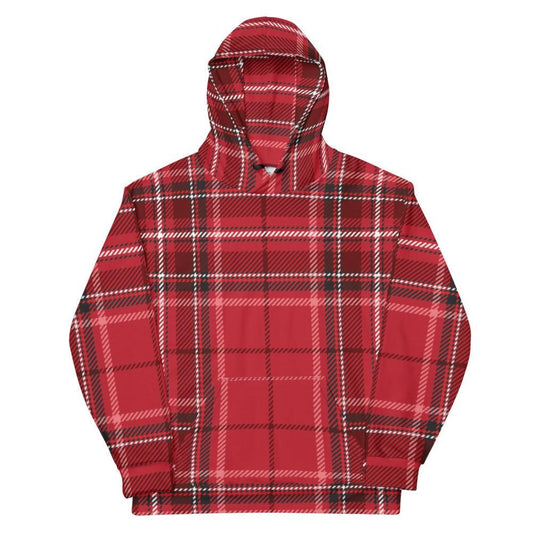 Christmas Red Buffalo Plaid Unisex Hoodie - MessyBunFun - Your Destination for Stylish Unisex Clothing, Tops and bottoms - MessyBunFun.com